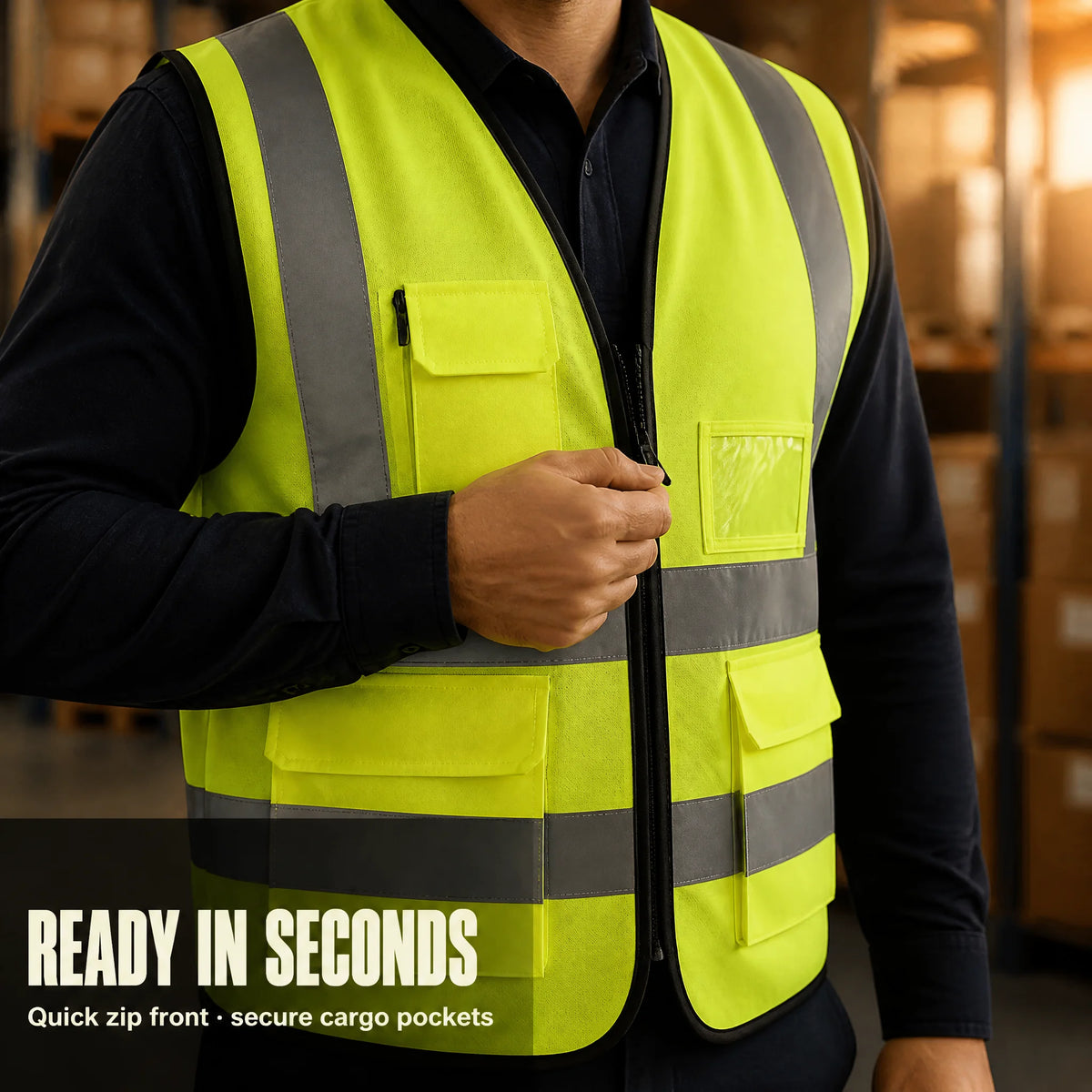 Custom logo printing on the safety vest