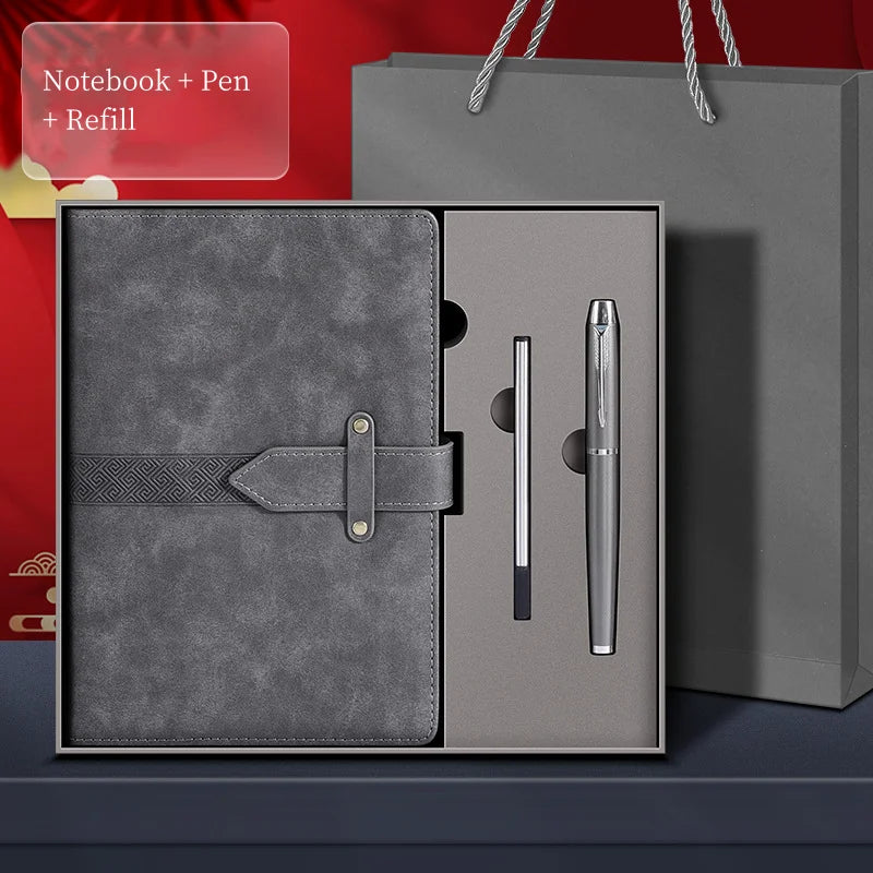 2026 Factory Direct Retro Style Custom Logo PU Leather Notebook Gift Set - Detail 3