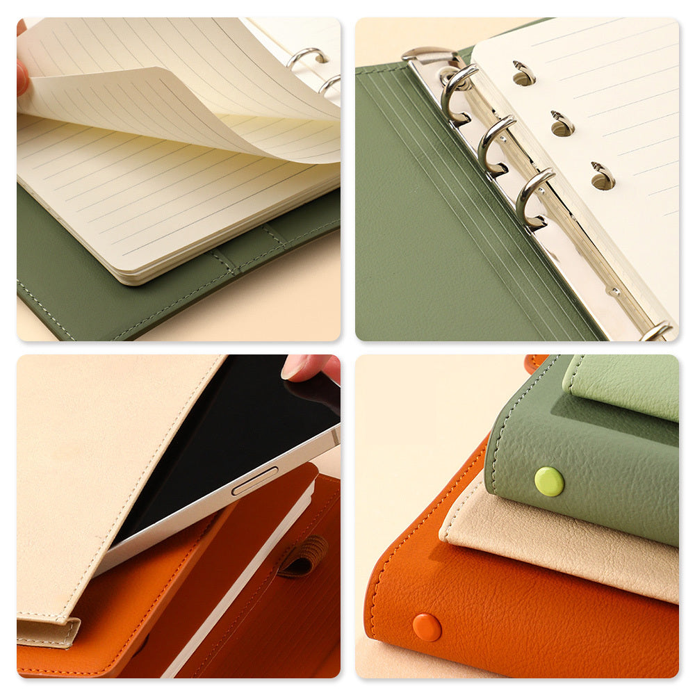 Factory 2026 Custom Logo A5 PU Leather Hardcover Journal Loose-Leaf Binder - Detail 1