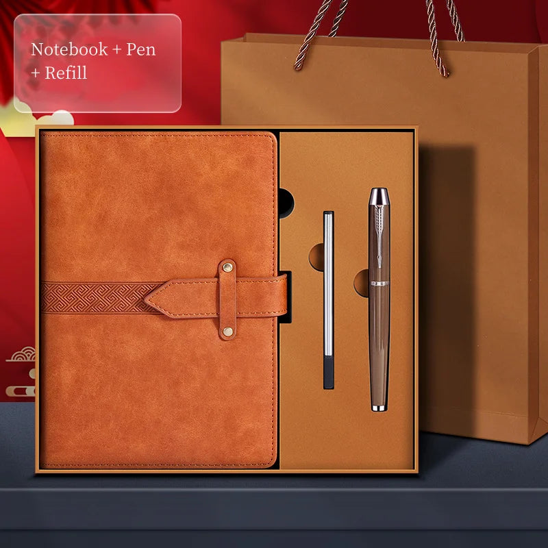 2026 Factory Direct Retro Style Custom Logo PU Leather Notebook Gift Set - Detail 2