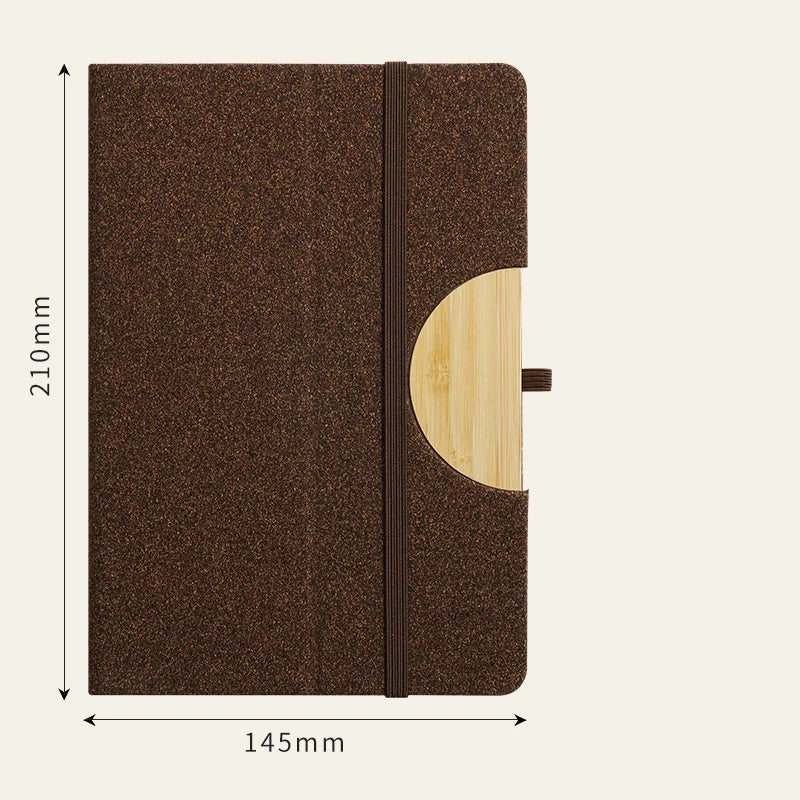 Custom Cork Notebook & Bamboo Pen Cup Set | Eco Gift