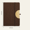 Custom Cork Notebook & Bamboo Pen Cup Set | Eco Gift