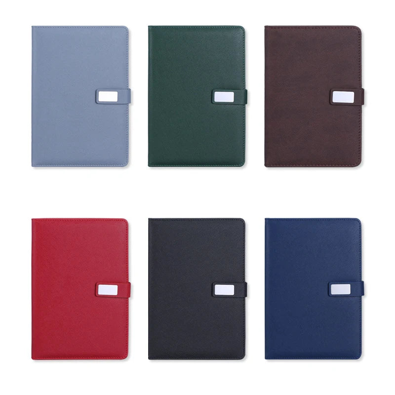 Open notebook with matching pen