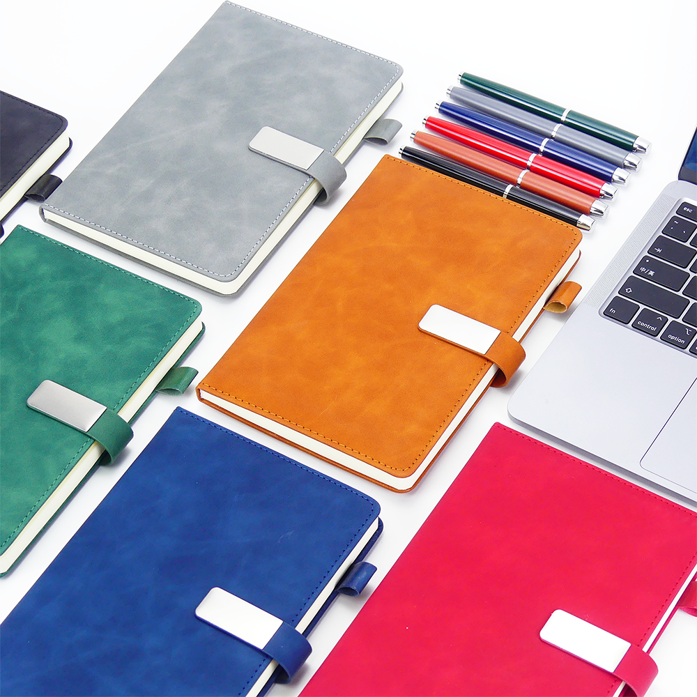 Customized A5 Planner Diary Notebook Gift Set Personalized PU Leather Hardcover with Bookmark - Image 6