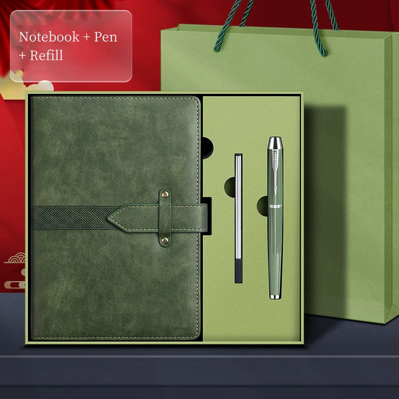 2026 Factory Direct Retro Style Custom Logo PU Leather Notebook Gift Set - Detail 5