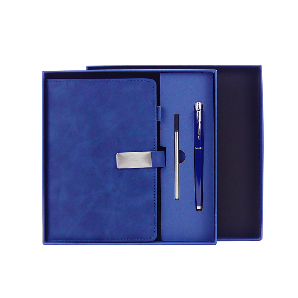 Customized A5 Planner Diary Notebook Gift Set Personalized PU Leather Hardcover with Bookmark - Image 1