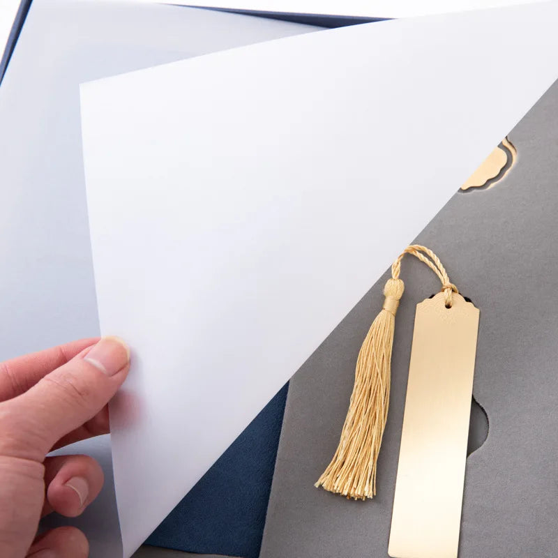 Business Notebook with Brass Bookmarks and Book Clips Set Office Supplies for School or Enterprise Gift Box with Logo - Image 6