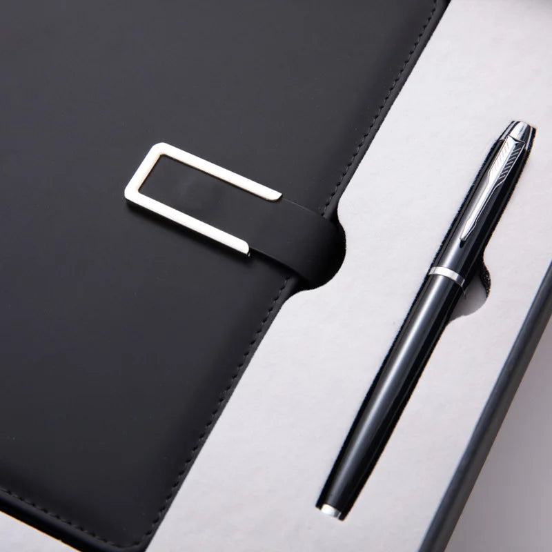 Wholesale Custom Logo A5 Spiral Business Souvenir - Insulated Water Bottle PU Leather Notebook Pen Stationery Teacher's Gift