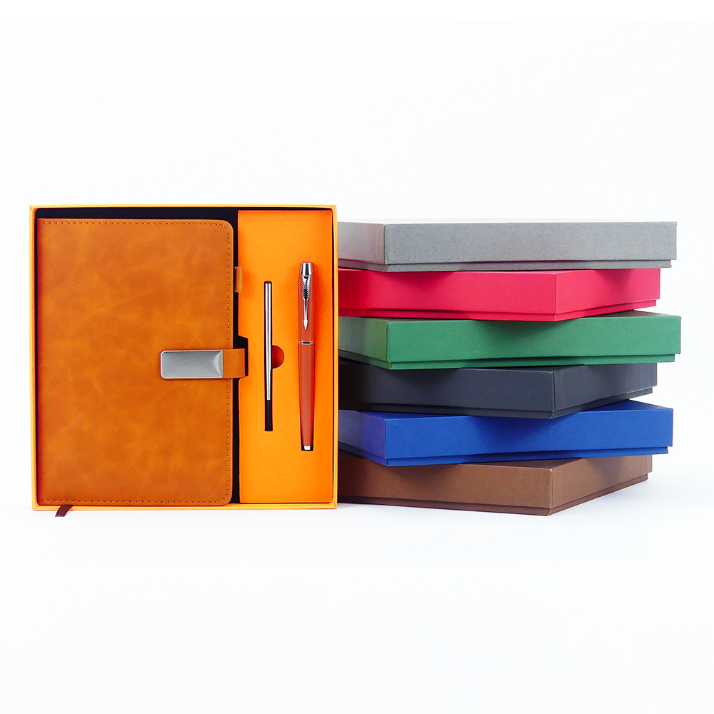 Customized A5 Planner Diary Notebook Gift Set Personalized PU Leather Hardcover with Bookmark - Image 5
