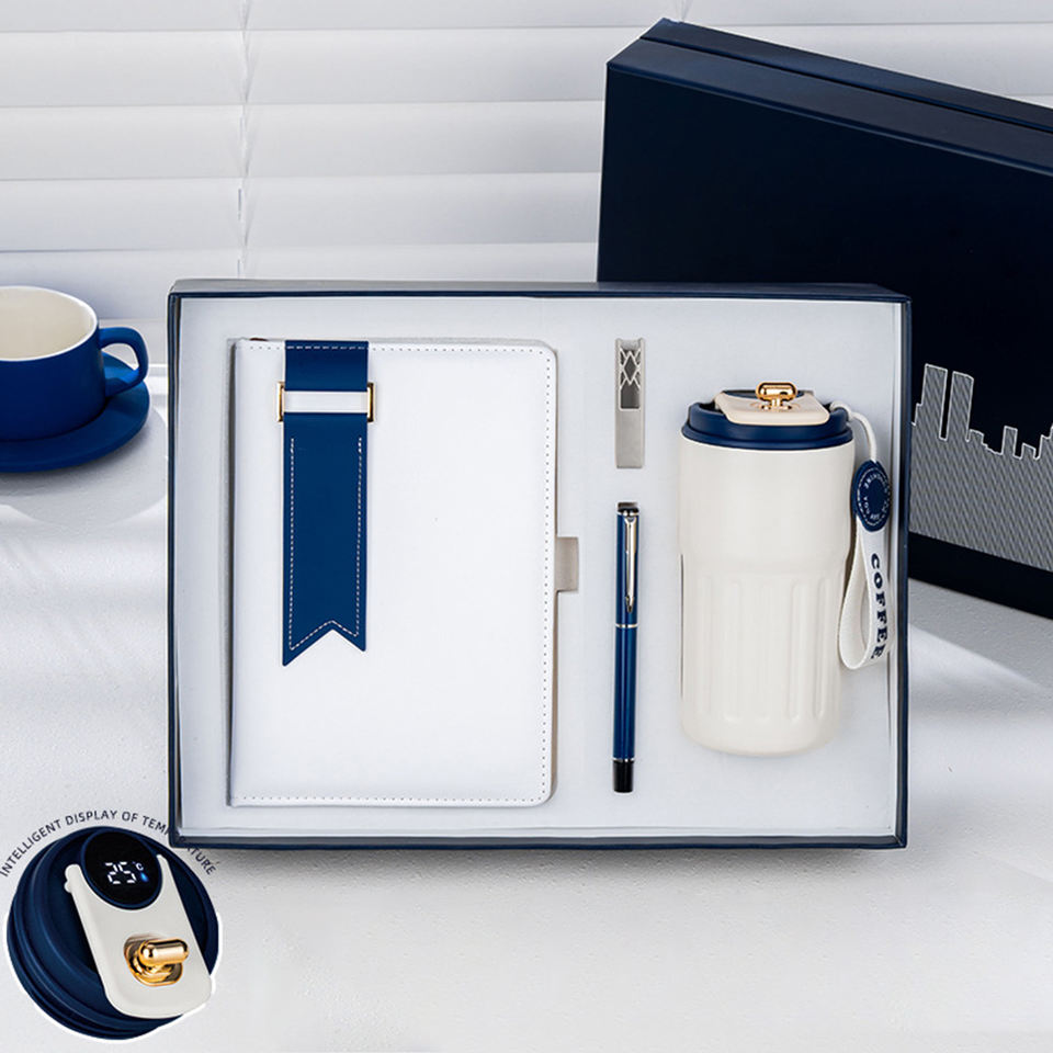 Custom Luxury Business Corporate Notebook Journal Gift Set with Coffee Cup Promotional Umbrella Personalized Logo